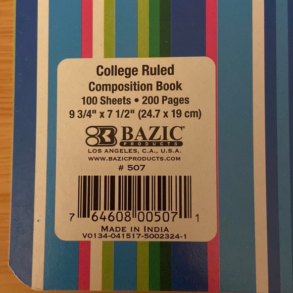 NWT Bundle of 2 composition notebooks 200 pgs each, college ruled made in USA - Picture 3 of 5